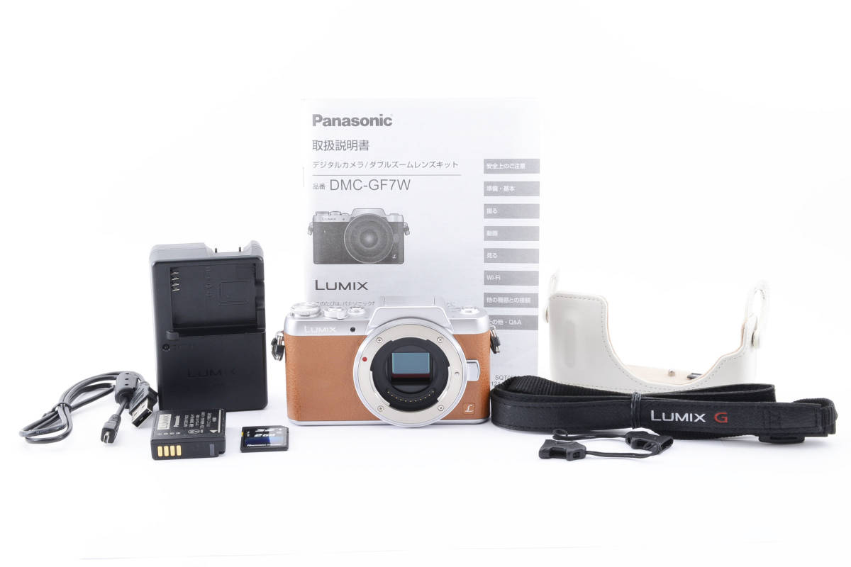 ★美品 Panasonic LUMIX DMC-GF7 ボディ ブラウン 動作確認済み デジタルカメラ_画像1