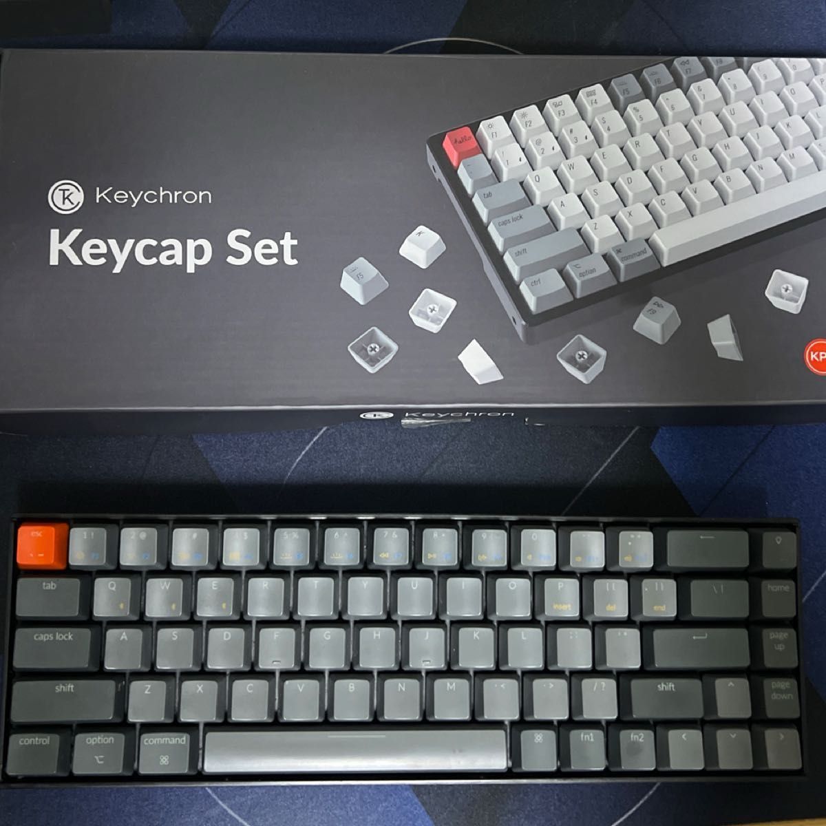 keychron k6 青軸65%ワイヤレスキーボード+レア純正レトロキーキャップ Keyboard ワイヤレスキーボード 