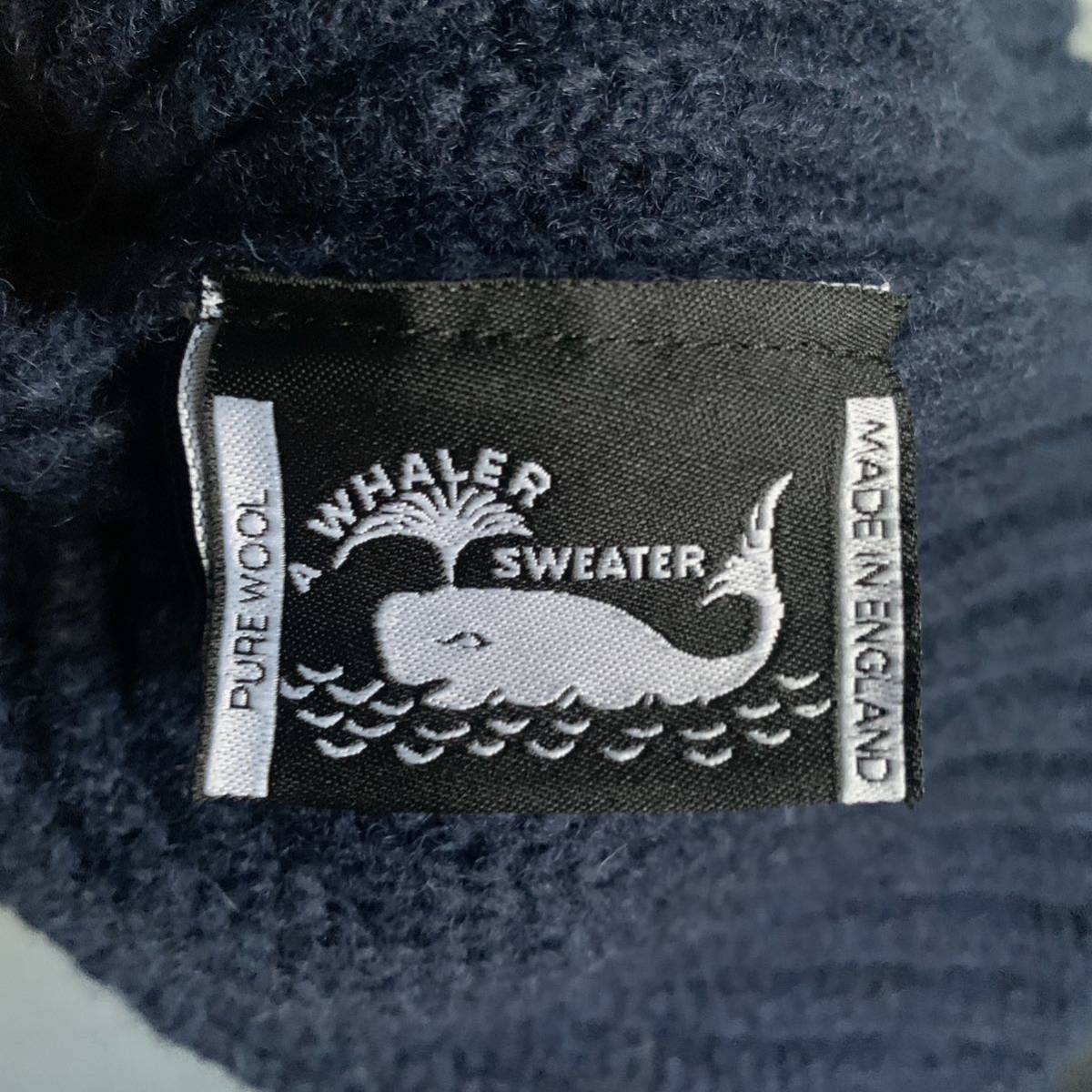 A Whaler Sweater Англия производства вязаная шапка Vintage made in england темно-синий Beanie вязаная шапка 