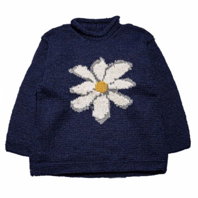 Macmahon Knitting Mills 23AW 未使用 フラワー柄 ニット ネイビー マクマホンニッティングミルズ あいみょん着用モデル ユニセックス_画像3