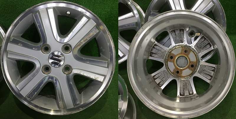 【セール商品】★2022年製 155/65R14 75Q TOYO GIZ 新品 スタッドレス/スズキ 純正 中古 アルミホイール 4本【組み付けバランス込み】★_画像4