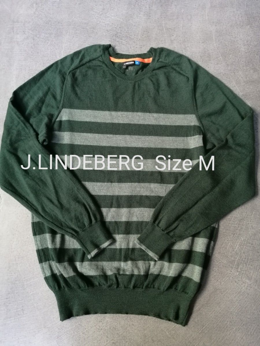 J.LINDEBERG ジェイリンドバーグ  ニット セーター メリノウール メンズM　ゴルフ