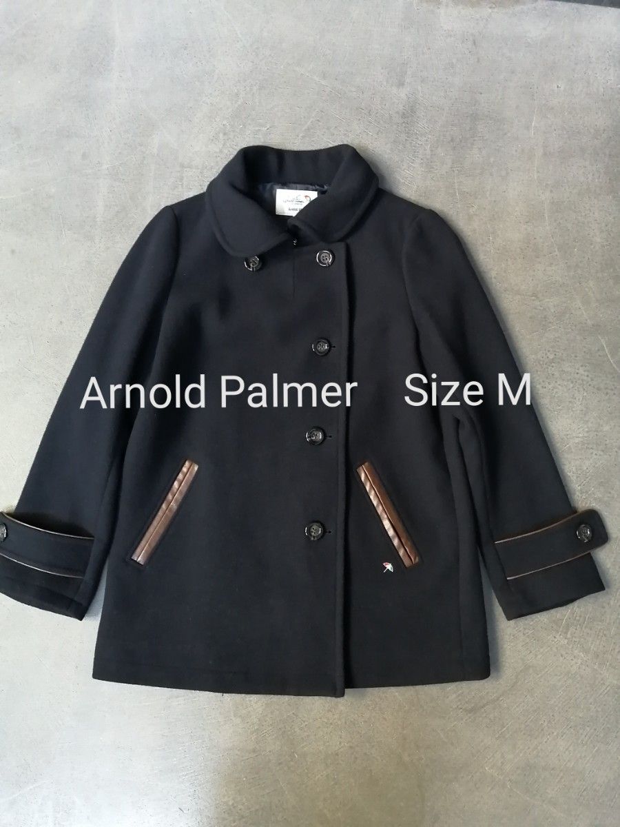 Arnold Palmer　アーノルドパーマー　 ウールコート　ジャケット　レディース2 （M）ブラック