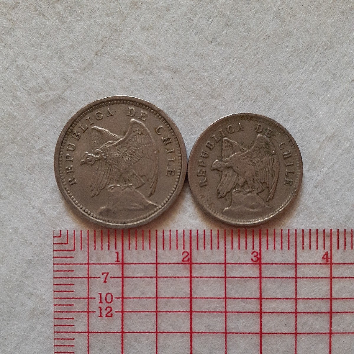 チリ 1ペソ1933年 10センタボ1933年 5センタボ1927年 3枚まとめて CHILE 90年前のコインの画像5