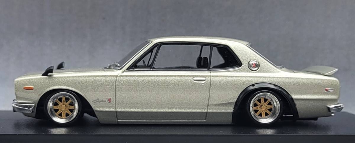 1/43　日産　スカイライン改　2000GT-R　（KPGC10）ハコスカ　ＳＳＲマークⅢ ホイール アルミ製 深リム 街道レーサー　国産名車プレミアム_画像6