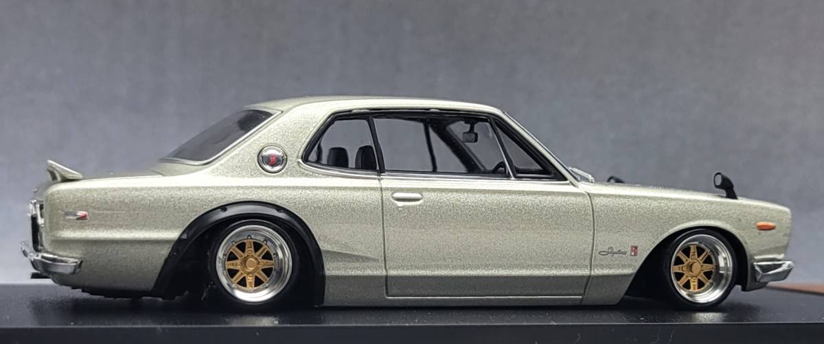 1/43　日産　スカイライン改　2000GT-R　（KPGC10）ハコスカ　ＳＳＲマークⅢ ホイール アルミ製 深リム 街道レーサー　国産名車プレミアム_画像4