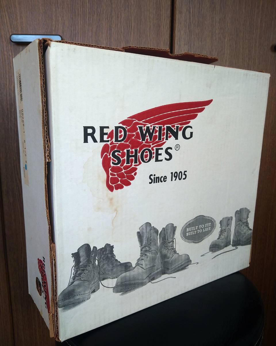 レッドウィング PT99 8268 8.5D(箱有) 旧シルエット プリントタグ 08年 スエード エンジニア スチールトゥ ベージュブーツ RED WING SHOES_画像10