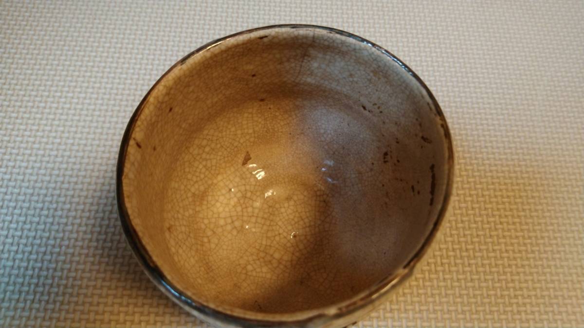 古志野 茶碗 古美術 江戸時代 直径約10.5cm 高さ約8.5cm 美濃焼 志野焼 筒茶碗_画像5