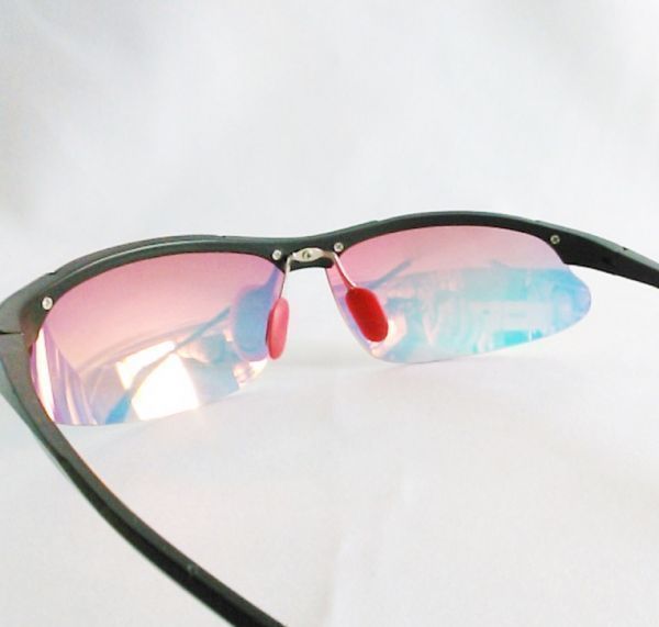  light! sports sunglasses *UV400[ mirror / orange / black frame ] simple UV resistance . windshield rubbish bicycle Drive outdoor sport b
