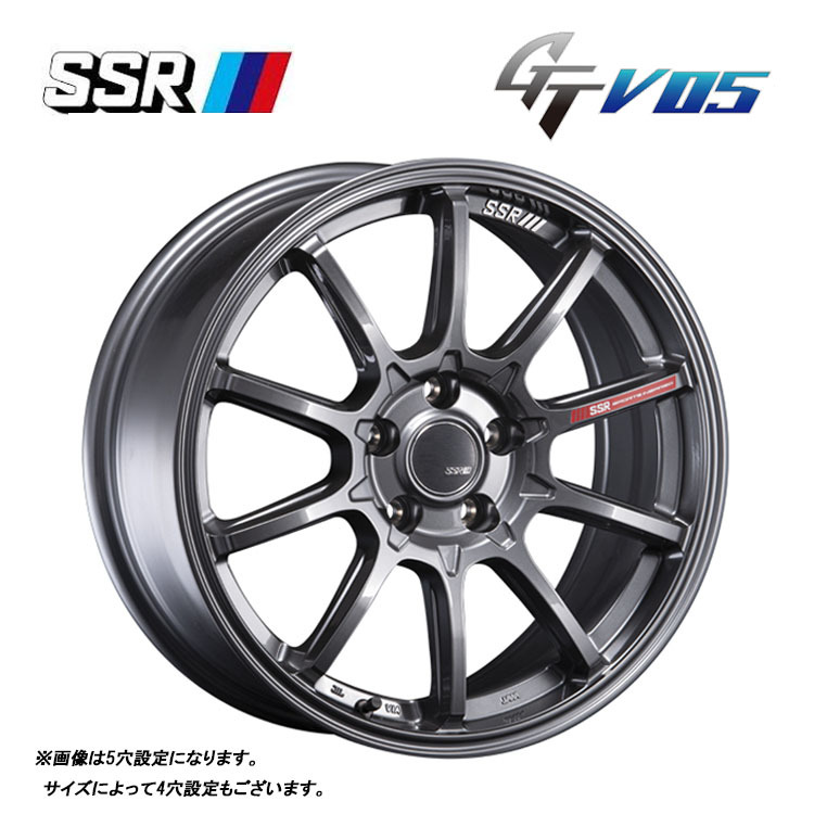 送料無料 SSR GTV 05 6J-16 +45 4H-100 (16インチ) 4H100 6J+45【1本単品 新品】_画像1