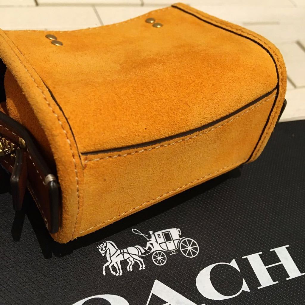 未使用　コーチ COACH ミニローグ　バッグ　チャーム　キーホルダー　キーリング コインケース パパイヤ　定価29700円　CA517　バッグ型_画像8