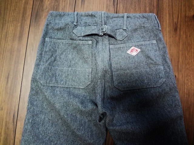 DANTON (ダントン) ウールブレンド ベイカー パンツ JD-2370 グレー ボタンフライ Size:38(M相当)ら_画像5