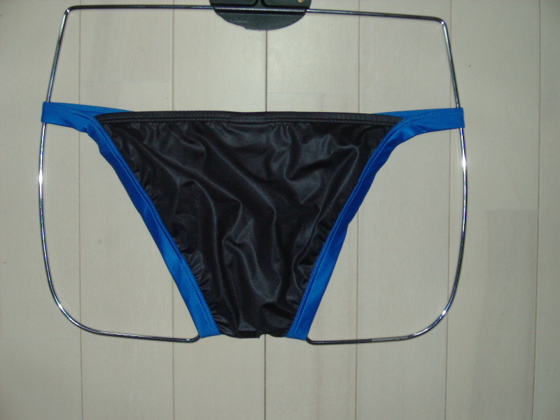 GX3 ジーバイスリー ビキニブリーフ スーパービキニ スパイシービキニ ハイカット 黒×青ラインの画像3