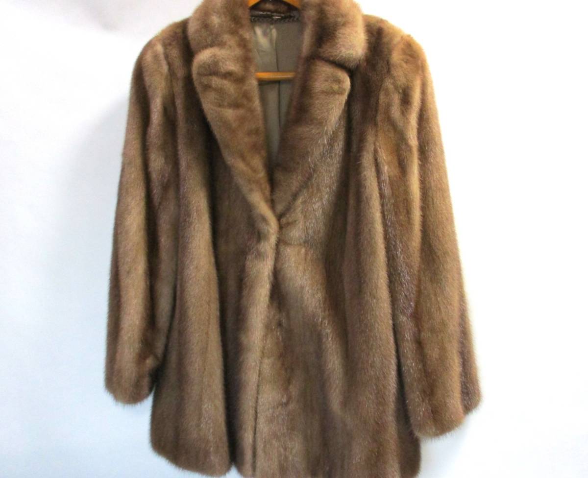 ミンク　コート　高級毛皮 コート　ショート　サイズ9　M　美品