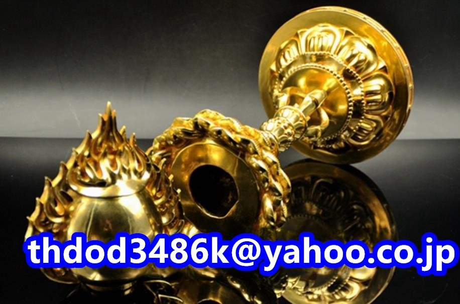 密教法具 寺院用仏具」仏教美術 火焔宝珠舎利塔 金剛杵 金箔貼り 密教法具 寺院用仏具」仏教美術 火焔宝珠舎利塔 金剛杵 金箔貼り