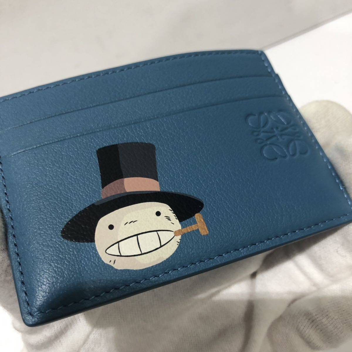 【LOEWE】ロエベ LOEWE×スタジオジブリ TurnipHeadPlain Cardholder カードケース アナグラム C643322X14 ブルー レザー ts202401_画像5