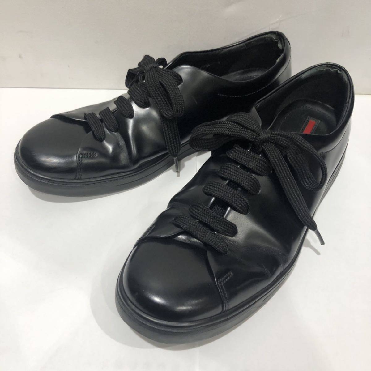 【PRADA】プラダ ローカットスニーカー 4E 2996 レザー ブラック メンズ ts202401