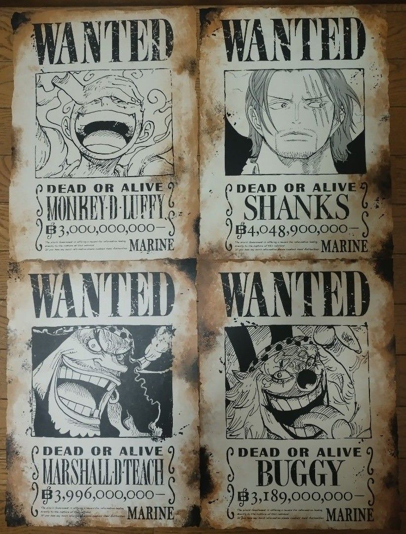 ONEPIECE ワンピース 懸賞金 手配書 非売品 シャンクス ニカ ONEPIECE ワンピース 懸賞金 手配書 非売品 シャンクス ニカ