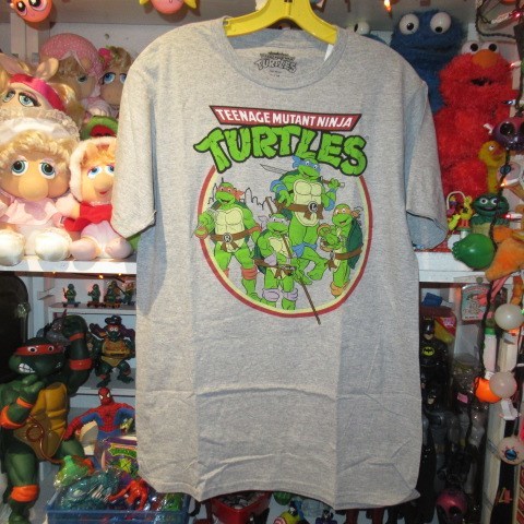 TEENAGE MUTANT NINJA TERTLES★ニンジャタートルズ★Tシャツ★グレー★Mサイズ★新品★フィギュア★人形★_画像1