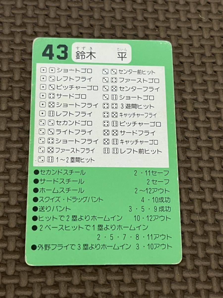 タカラ プロ野球カードゲーム 1996年 オリックス ブルーウェーブ 鈴木平_画像2