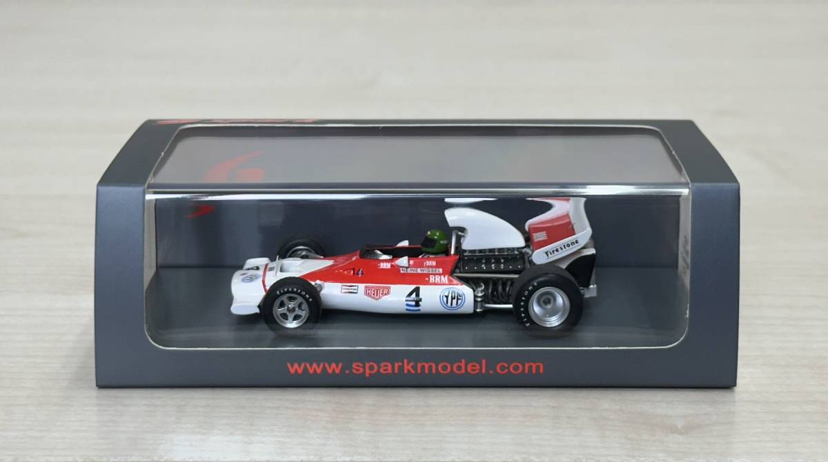 新品未展示 1/43 Spark スパーク BRM P153 1972年 F1アルゼンチンGP #4 Reine Wisell レイネ・ウィセル マルボロ タバコデカール付き S5272