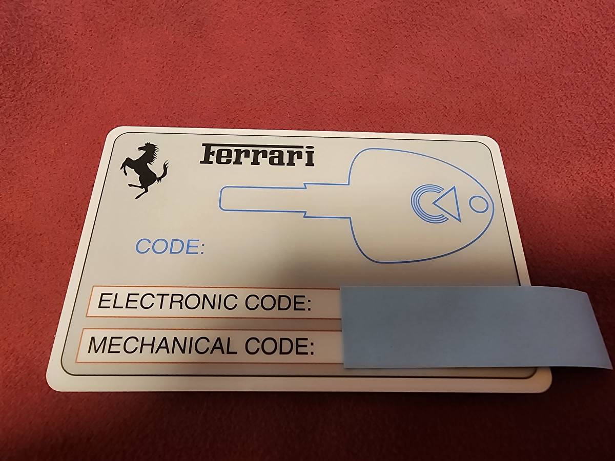 フェラーリ Ferrari F430 キーコードカード