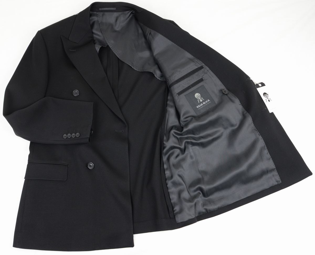 ●定価81400円五大陸gotairikuダブル礼服フォーマルスーツ(AB7,ブラック,WEAR BLACK,KW0329)新品_画像4