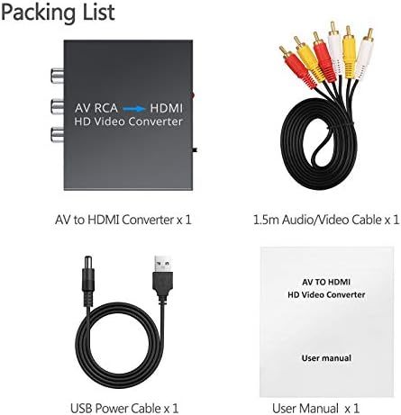 RCA to HDMI変換コンバーター AV to HDMI 変換器 AV2HDMI ３.５mmジャック 音声転送 1080720_画像7