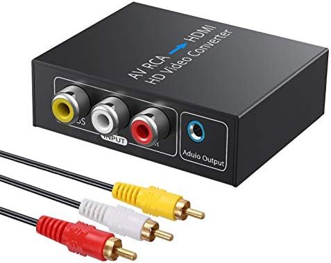 RCA to HDMI変換コンバーター AV to HDMI 変換器 AV2HDMI ３.５mmジャック 音声転送 1080720_画像1