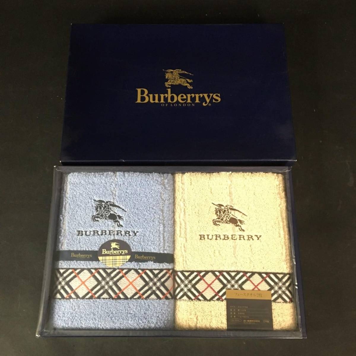 ER1209-25-3 BURBERRY バーバリー タオルケット フェイスタオル ウォッシュタオル まとめ 綿100％ 未使用品 ブランド 120サイズ_画像7