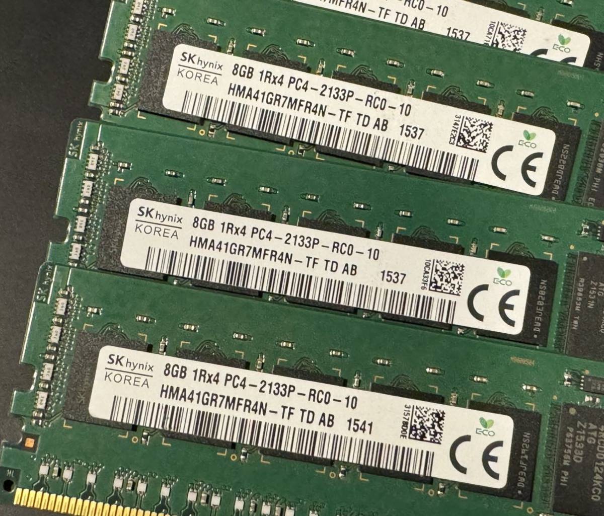 ★美品送無★合計64GB SuperMICRO純正 SKhynix DDR4-2133P ECC REG 8GB*8枚セット_画像2