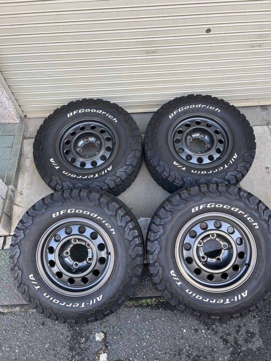 再販ランクル70 ランドクルーザー76★ホイールVICTRON TRIBE 70 7.5ｘ16±0 5H150.0 ガンメタリック★タイヤBFグッドリッチKO2 265/70R16 _画像1