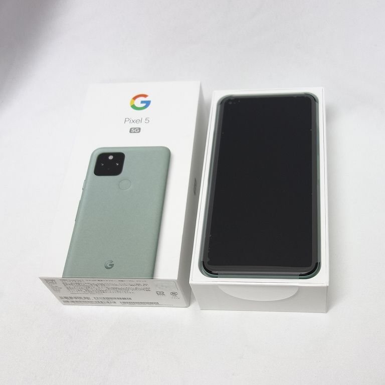 新品 未使用 SIMロック解除済み Google Pixel 5 5G G5NZ6 Sorta Sage128GB au 一括購入品 送料無料 インボイス可 【a0119-260-0122】清T_画像1