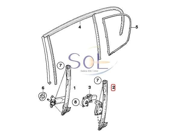 BMW E87 リア パワーウインドウレギュレーター 左側 116i 118i 120i 130i 51357138467 出荷締切18時_画像2