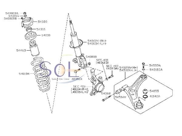 スズキ セルボ(HG21S) パレット(MK21S) フロント ロアアーム 右側 45201-58J10 45201-58J01 45201-58J00 出荷締切18時_画像2