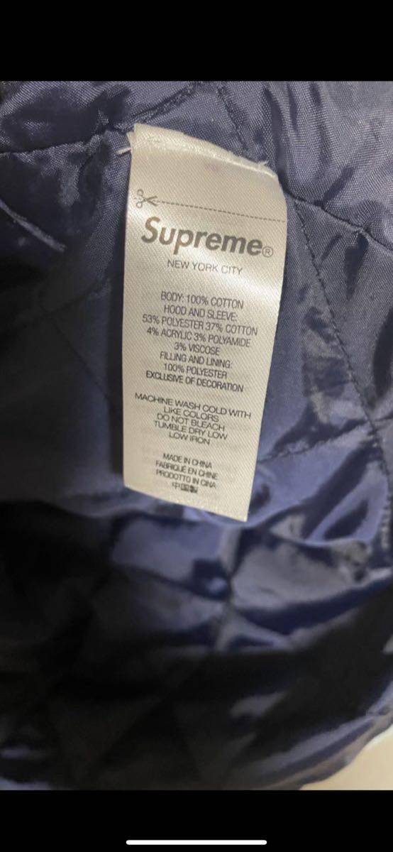 Supreme Fleece Hooded Denim Shirt Blue XL 美品_画像7