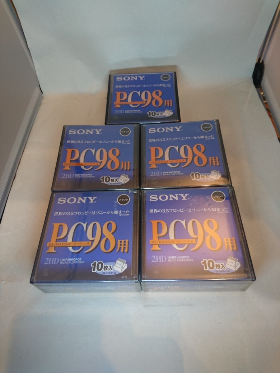 ソニー (SONY) 3.5型フロッピーディスク (PC98用) 50枚 MS-DOS 1024-8 未開封 プラスチックケース入