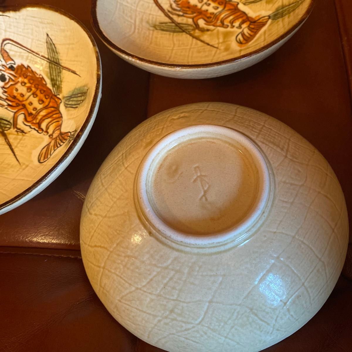 昭和レトロ　海老柄　取り皿　鍋　すき焼き　鉢　小鉢　小皿　中皿