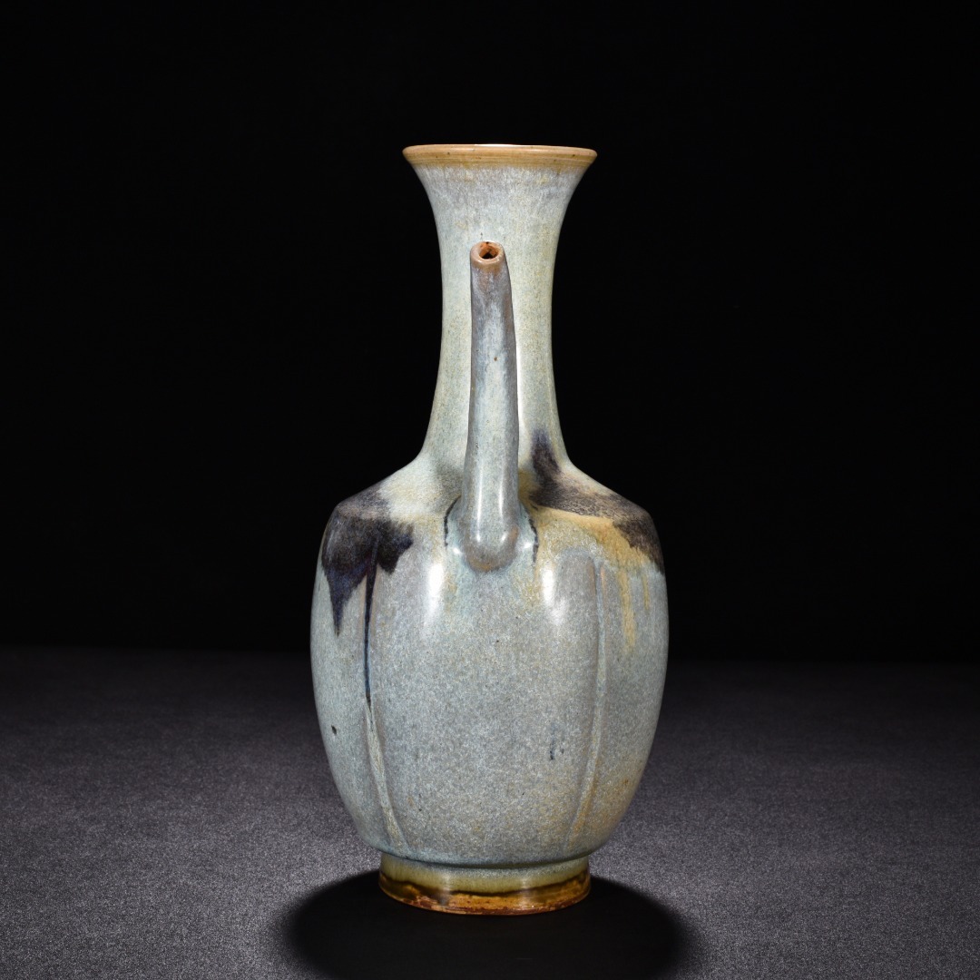 値引 月白釉執壺 窯変 曜変 鈞窯 水注 工芸品 中国美術 陶磁器 唐物 宋