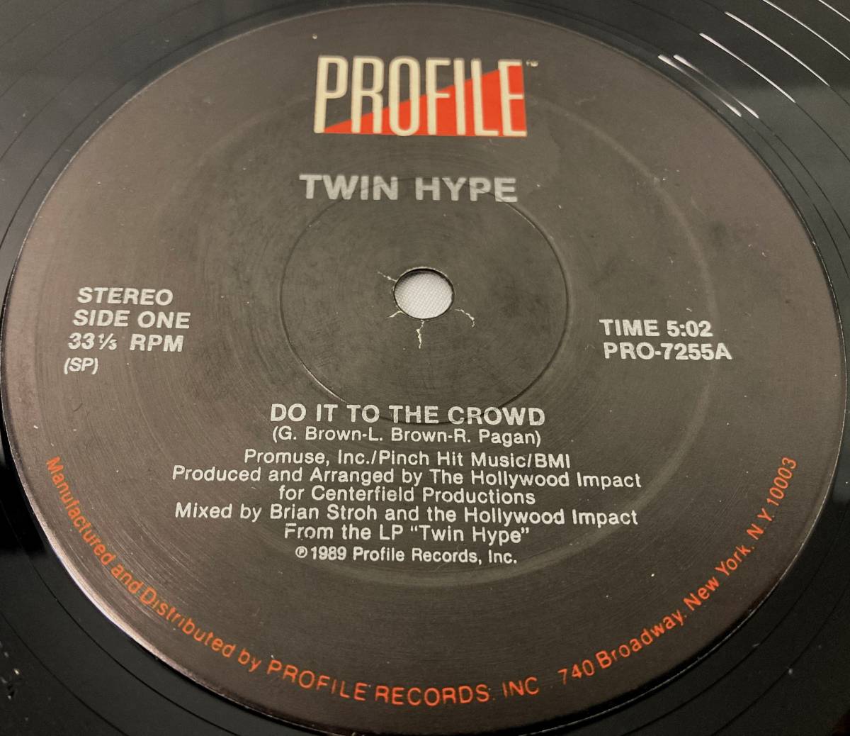 Twin Hype Do It To The Crowd【US盤/試聴検品済】80's/Electronic/Funk/Hip-Hop/House/Hip House/Hip-Hop/12inch シングル_画像4