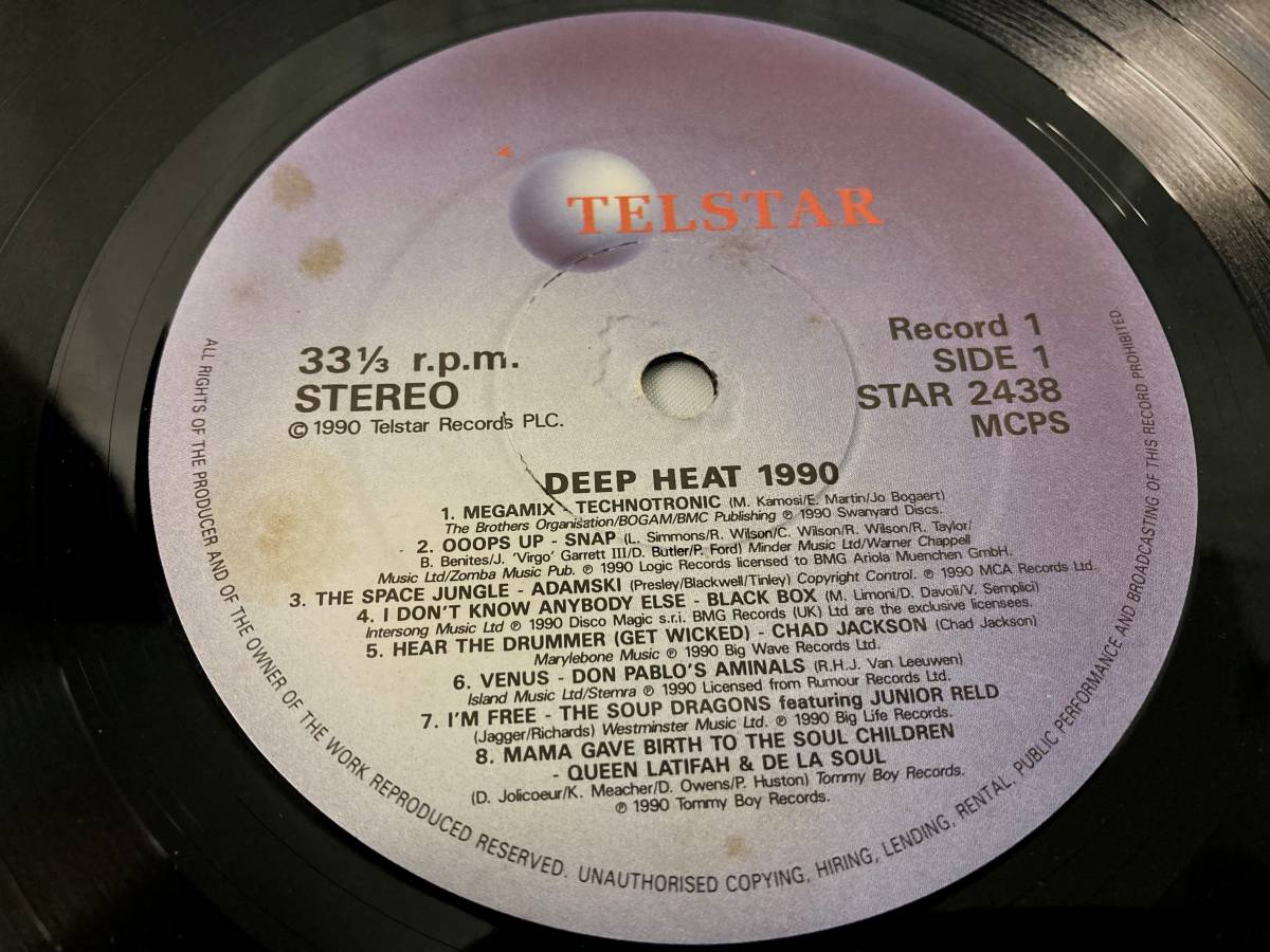 Various - Deep Heat 90/the dance album of year【2LP UK盤/試聴検品済】90's/Electronic/House/12inch 2LPレコード_画像3