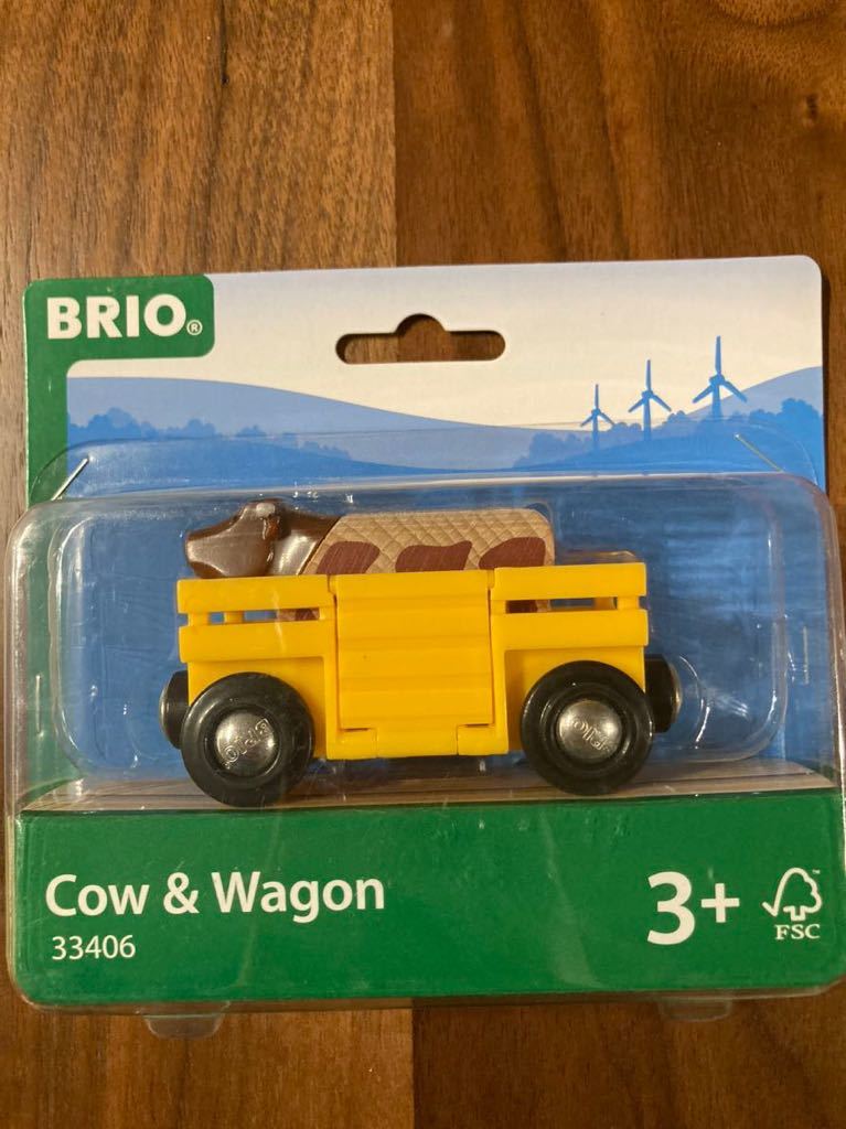 新品 BRIO ブリオ 牛とワゴン 33406知育玩具 木製玩具_画像1
