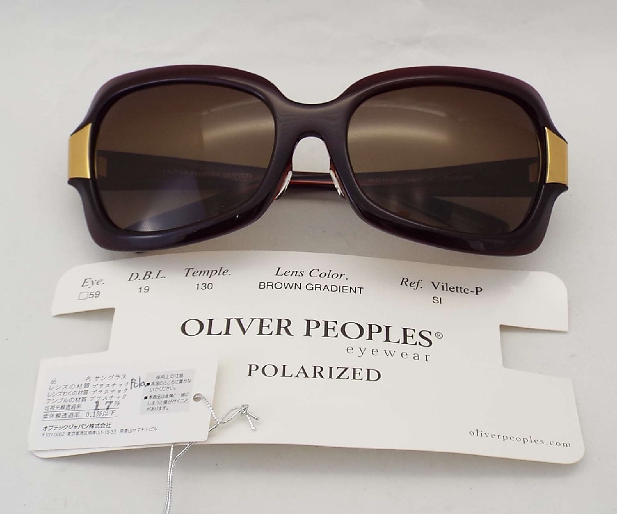 T2405[未使用]OLIVER PEOPLES(オリバーピープルズ)サングラス メガネ/眼鏡 Vilette-P SI 59□19-130