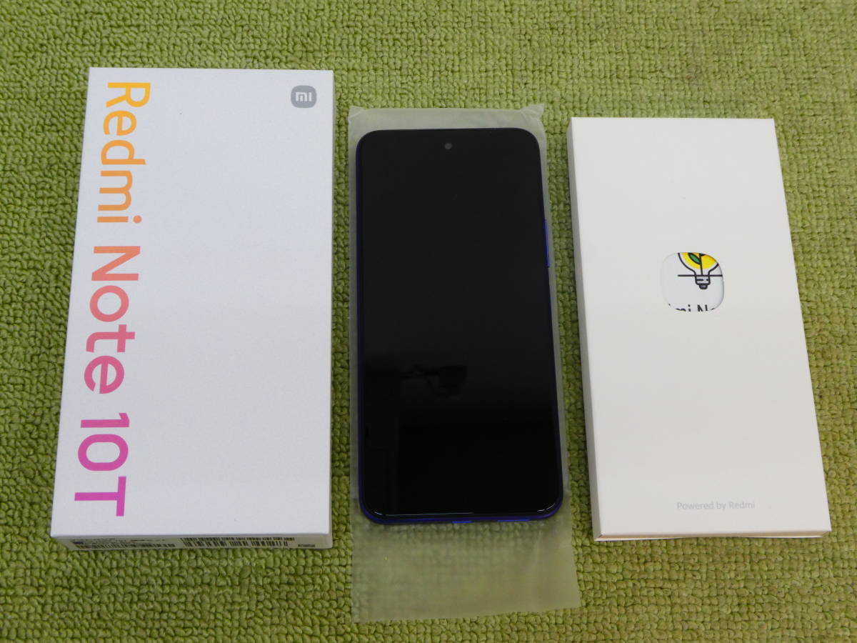 180-A15) 中古品 Xiaomi Redmi Note 10T ナイトタイムブルー 制限〇 SIMロックなし 動作OK_画像1