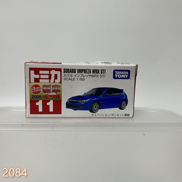 ミニカー 1/59 スバル インプレッサWRX STI(ブルー/赤箱/) 「トミカ No.11」 管:2084 [3.5]_画像1
