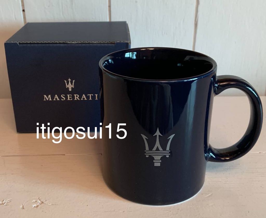 ★【未使用】マセラティ★マグカップ コップ 黒 正規品 1個★ノベルティ★箱付★MASERATI★マセラッティ_画像1