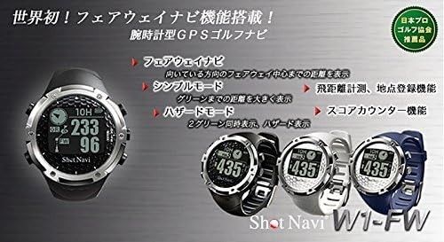 【新品 即日発送！！】ショットナビ(Shot Navi) ゴルフナビ GPS 腕時計型 ブラック W1-FW