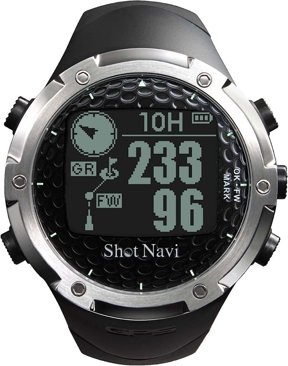 【新品 即日発送！！】ショットナビ(Shot Navi) ゴルフナビ GPS 腕時計型 ブラック W1-FW