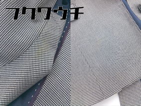 ◇ ORIHICA 千鳥格子 バックジップ　 膝丈 シングル 1B スカート スーツ サイズ7R グレー ブラック レディース_画像8