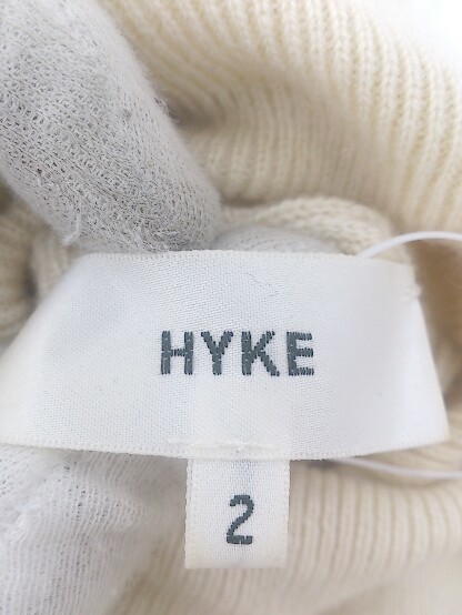 ◇ HYKE ハイク カシミヤ混 ウール ニット タートルネック 長袖 セーター サイズ2 ベージュ レディース P_画像3